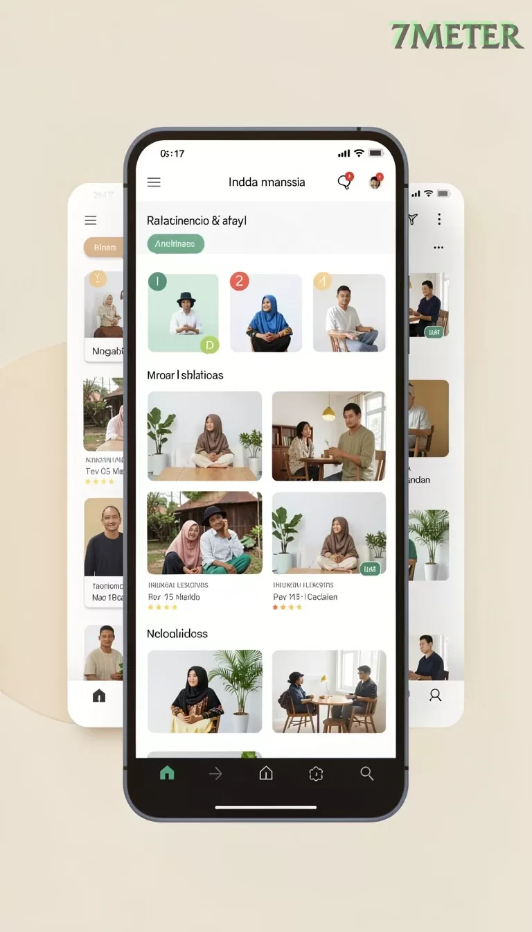 Cuplikan layar menu unduhan 7meter untuk perangkat Android