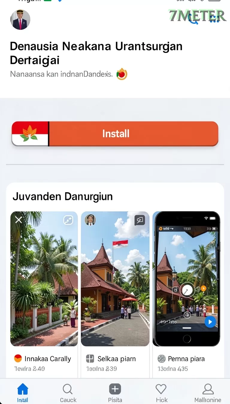 Galeri pratinjau visual 7meter build APK resmi terbaru
